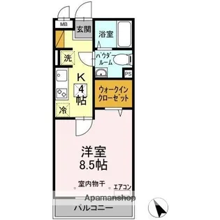 ジェンティーレ ヤマザキ【1階】の間取り