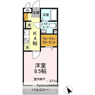 ジェンティーレ ヤマザキ【2階】の間取り