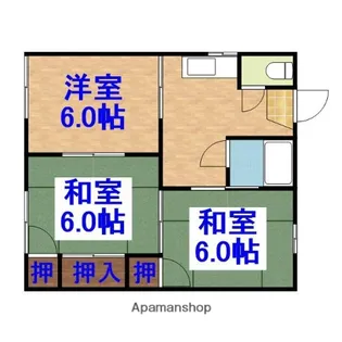 コーポ小出Ⅰ【2階】の間取り
