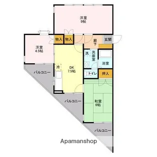 コモンシティハイツ B【1階】の間取り