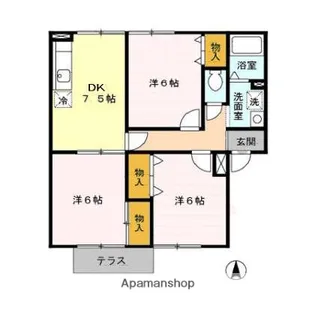 パセオみずほ台ⅡB【1階】の間取り