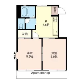 ガーデンハイツ石塚【1階】の間取り