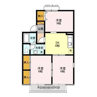セジュール茂原公園A【101号室】の間取り