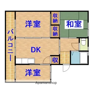 新葉グリーンハイツ【104号室】の間取り