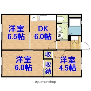 イーストファイブB【1-2号室】の間取り