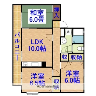 ネオストーンハイツ1番館【2階】の間取り
