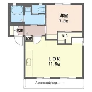 ディアス諏訪 B【1階】の間取り