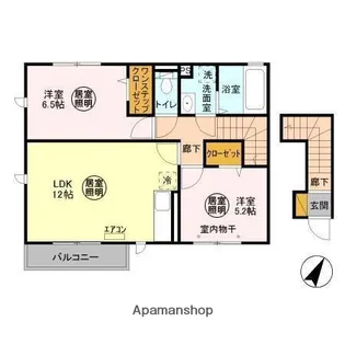 ソシア B【201号室】の間取り