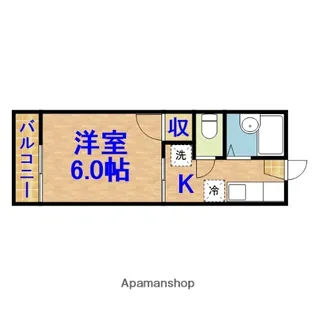 第3君塚フォーブル【2-1号室】の間取り