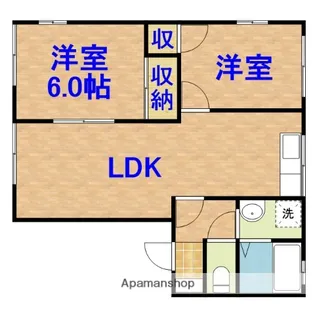 ビレッジタカザワ D【201号室】の間取り