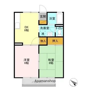 ネオシティ中島 B【2階】の間取り