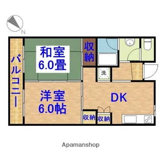 八幡ハイツ【1号室】の間取り