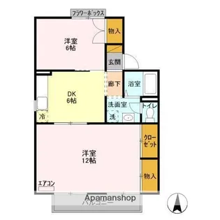 千葉県千葉市緑区おゆみ野中央6丁目【アパート】の間取り