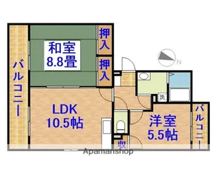 ハイツおゆみ野Ⅱ【2階】の間取り