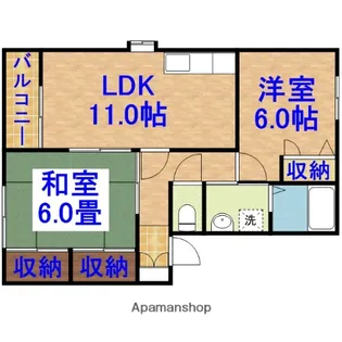 ヴィラージュ壱番館【1階】の間取り