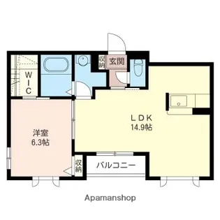 アーマビリータB【202号室】の間取り