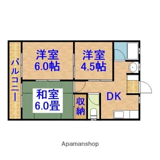 第1パセイニアハイツ【205号室】の間取り