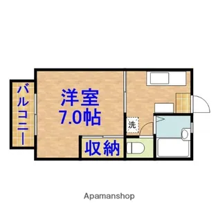モアグレイス姉崎【201号室】の間取り
