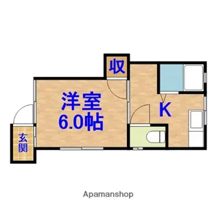 キャッスル五井Ⅱ【105号室】の間取り