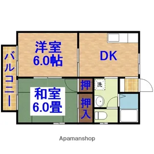 コーポ白金【1階】の間取り