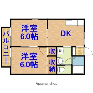 コーポ白金【1階】の間取り