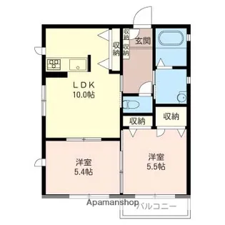 ラ・セーヌ【201号室】の間取り