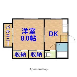 サンワハイツ B棟【101号室】の間取り