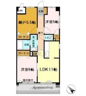千葉県千葉市緑区おゆみ野2丁目【マンション】の間取り