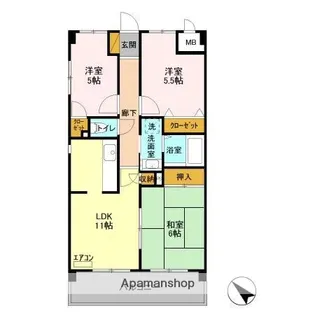 千葉県千葉市緑区おゆみ野2丁目【マンション】の間取り