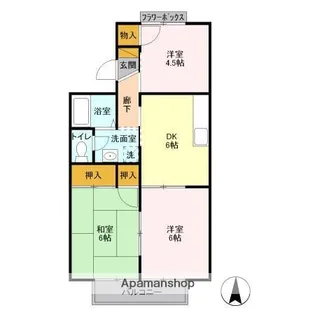 千葉県千葉市緑区おゆみ野中央6丁目【アパート】の間取り