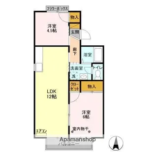 千葉県千葉市緑区おゆみ野中央6丁目【アパート】の間取り