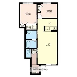 オーブ Ⅰ【1階】の間取り