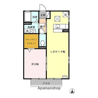 サニーコーポ富士見C【1階】の間取り