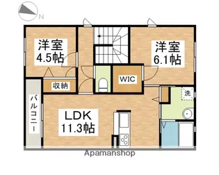 シューベルト【201号室】の間取り