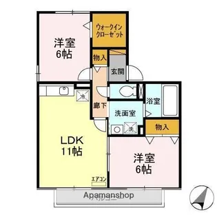 千葉県千葉市中央区赤井町【アパート】の間取り
