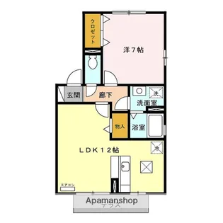 グランディハイツⅠ【1階】の間取り