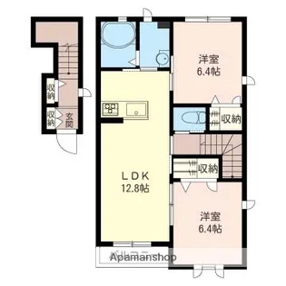 ルシェル ブラン C【203号室】の間取り