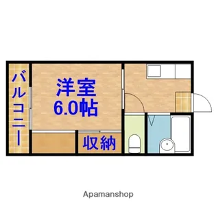 スカイサンハイツB【202号室】の間取り