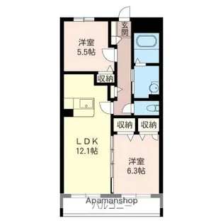 ファシナシオン【303号室】の間取り