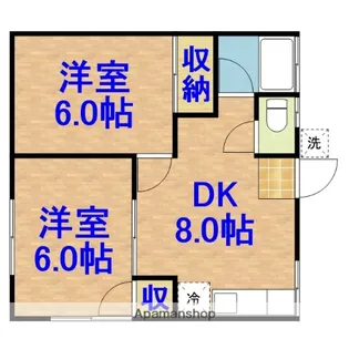 2DKの間取り画像