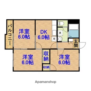 フレグランス吉田【205号室】の間取り