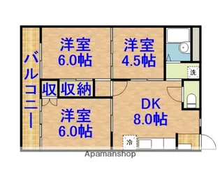 シティハイツ富士見坂【2階】の間取り