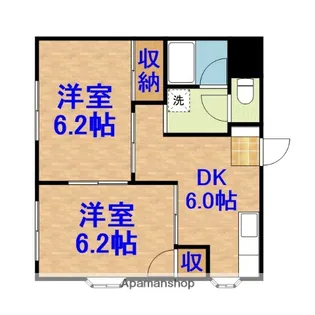 コーポ富士【1階】の間取り