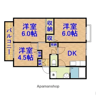 アンビション参番館【2階】の間取り