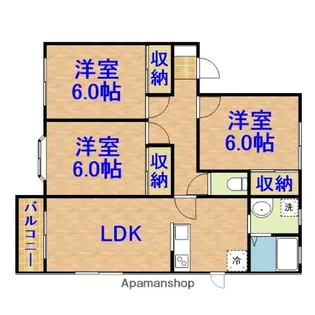 3LDKの間取り画像