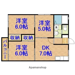 リヴェール玉前A棟【202号室】の間取り