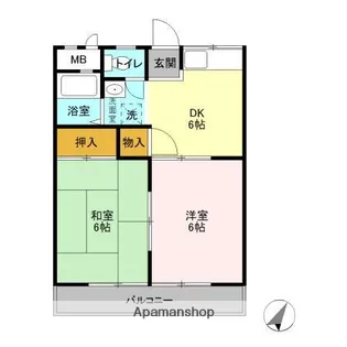 シティウィング A【2階】の間取り