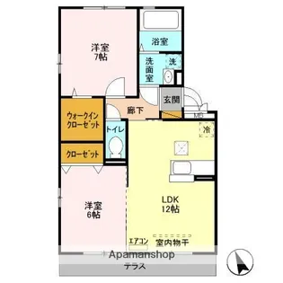 クレアール【1階】の間取り