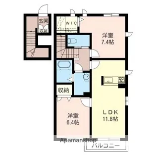 メゾン・ド・アヴニール【201号室】の間取り