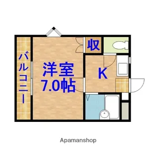 フリーダムベッセルⅡ【208号室】の間取り